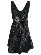 Philosophy Di Lorenzo Serafini Animal-print Sequinned Dress - Black