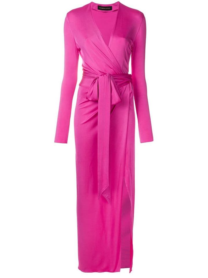 Alexandre Vauthier Side Split Wrap-front Evening Dress - Pink