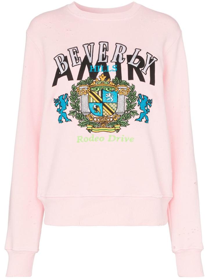 Amiri Beverly Hills Cotton Sweatshirt - Pink