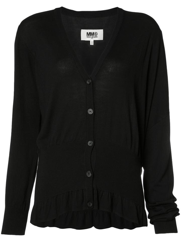 Mm6 Maison Margiela Frill Button-down Blouse - Black
