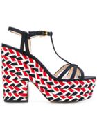 Thom Browne Grosgrain Block Platform Sandal - Blue
