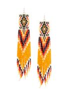 Jessie Western Short Beaded Drop Earrings - Multicolour