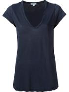 James Perse V-neck T-shirt, Women's, Size: 2, Blue, Cotton