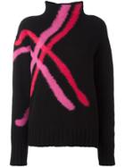 Msgm High Neck Sweater, Women's, Size: Small, Black, Polyamide/wool