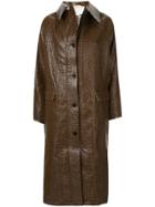 Kassl Editions Double-faced Lacquer Long Coat - Brown
