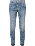 Ermanno Scervino Embellished Logo Skinny Jeans - Blue