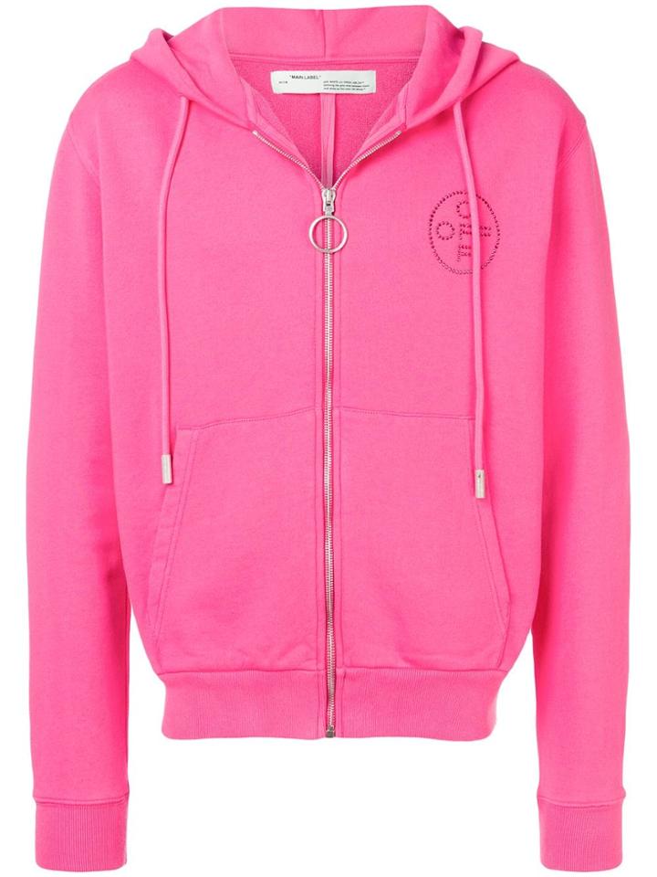 Off-white Logo Hooded Jacket - Pink