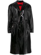 Versace Varnished Effect Parka - Black