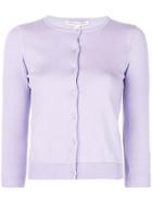 Autumn Cashmere Button Fitted Cardigan - Purple