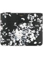 Givenchy Zipped Floral Clutch - Black
