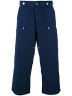 Paura - 'carlini' Cropped Trousers - Men - Cotton - L, Blue, Cotton