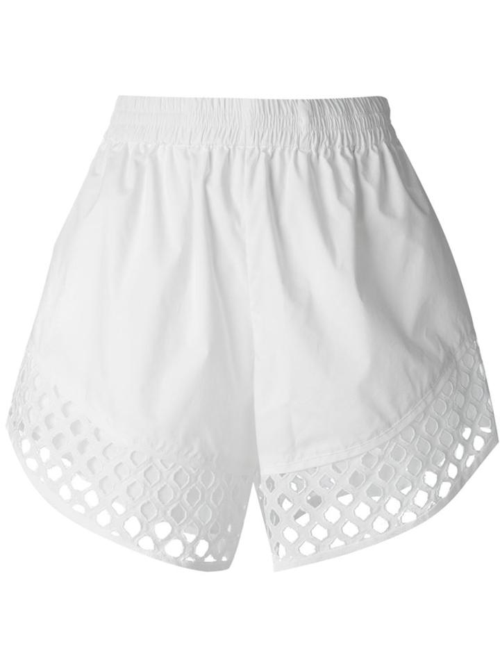 Carven Cut-out Details Shorts, Women's, Size: 36, White, Cotton