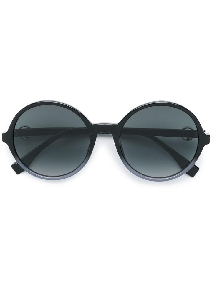Fendi Eyewear Round Tinted Sunglasses - Black