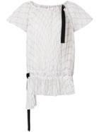 Sacai Off-the-shoulder Checked Blouse - White