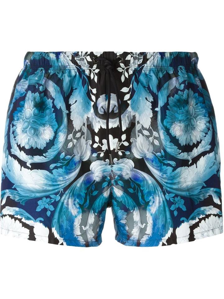 Versace Floral Tie-dye Swim Shorts