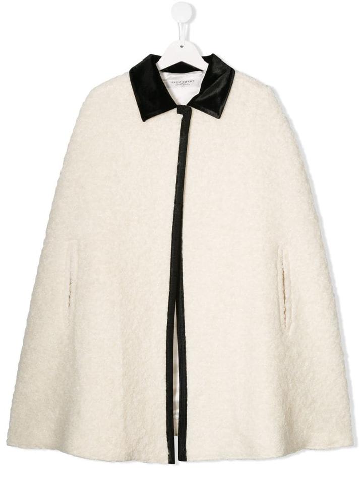 Philosophy Di Lorenzo Serafini Kids Single-breasted Textured Coat -