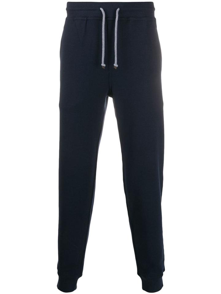 Brunello Cucinelli Drawstring Waist Trousers - Blue