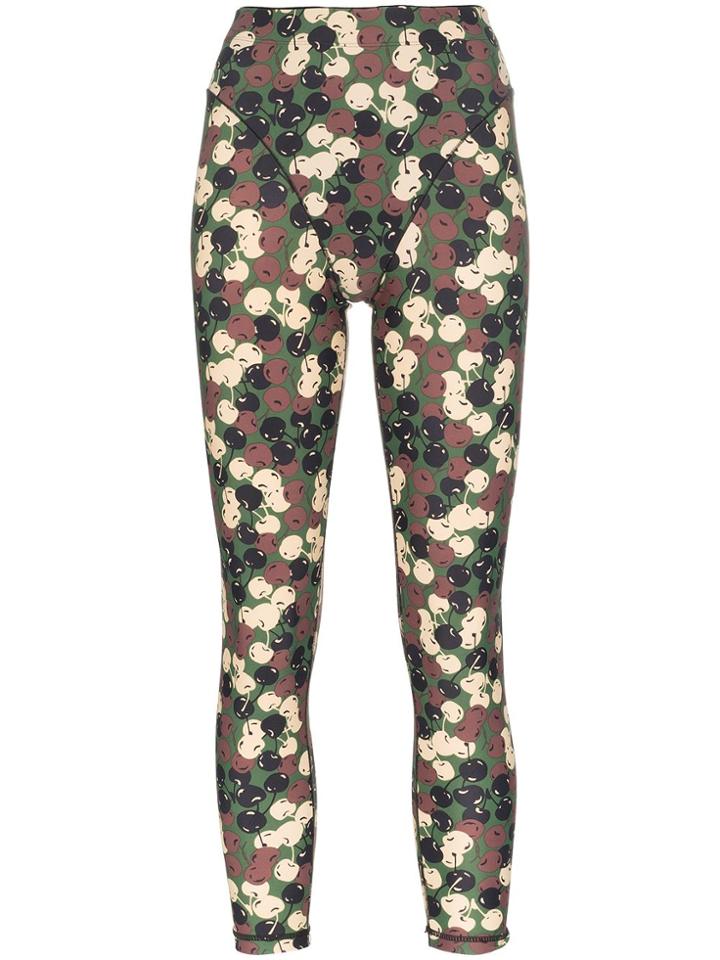 Adam Selman Sport Push It French Cut Leggings - Green
