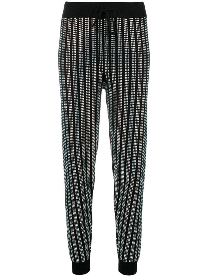 Rta Swarovsky Jogging Style Trousers - Black