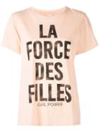 Cinq A Sept Girl Power T-shirt - Pink