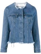 Marques'almeida Frayed Denim Jacket, Women's, Size: Large, Blue, Cotton