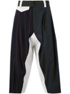 Vivienne Westwood - Multi-stripes Drop-crotch Trousers - Men - Cotton/linen/flax/virgin Wool - 50, Blue, Cotton/linen/flax/virgin Wool