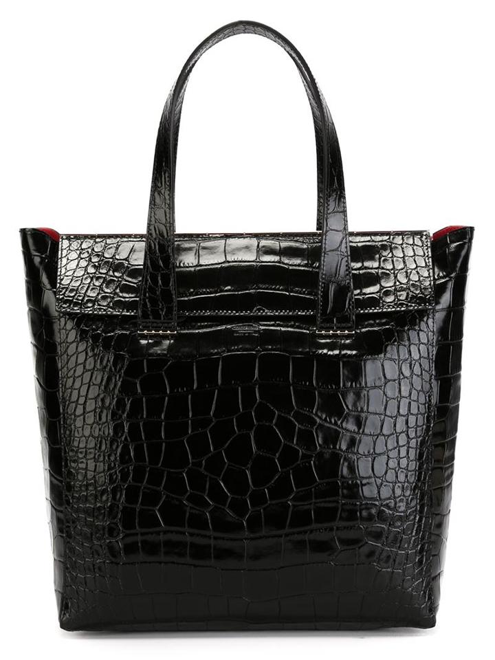 Giorgio Armani Embossed Crocodile Effect Tote