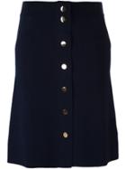 Allude Buttoned Skirt - Blue