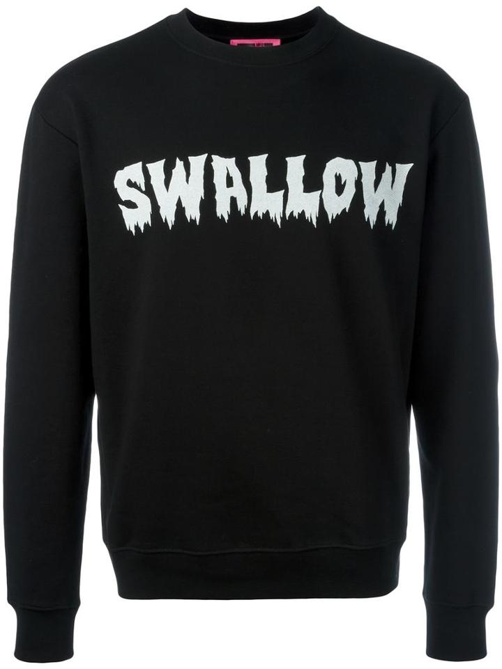 Mcq Alexander Mcqueen Swallow Print Sweatshirt, Men's, Size: Medium, Black, Cotton