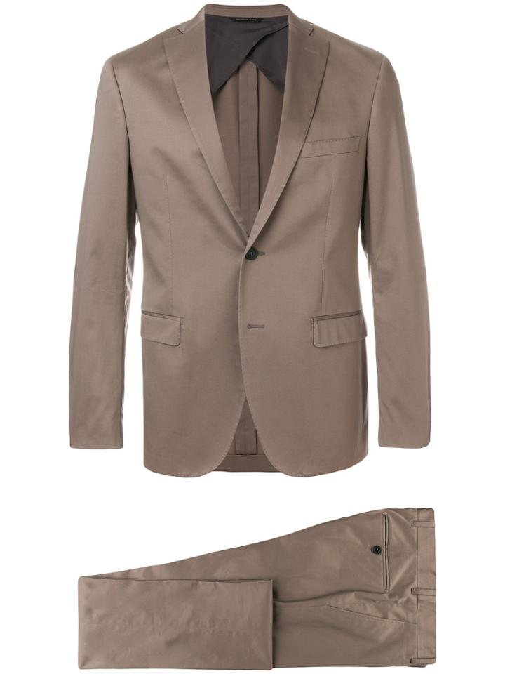 Tonello Notched Lapel Two-piece Suit - Brown