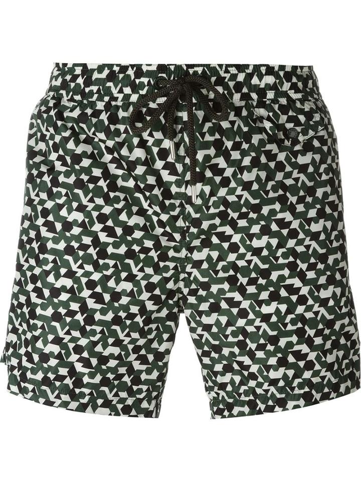 Moncler Geometric Print Swim Shorts