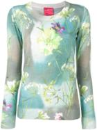 Blumarine Flower Print Jumper - Green