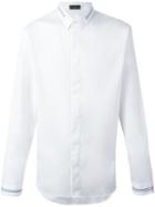 Dior Homme Striped Detailing Shirt, Men's, Size: 44, White, Cotton