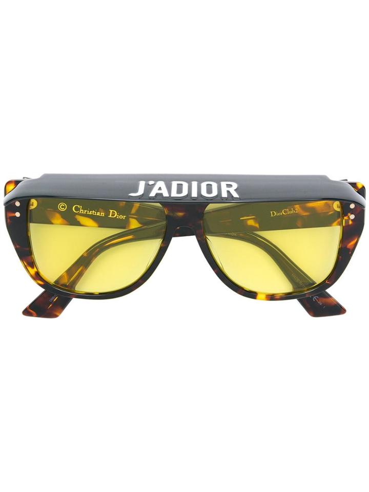 Dior Eyewear Oversized Framed Sunglasses - Brown