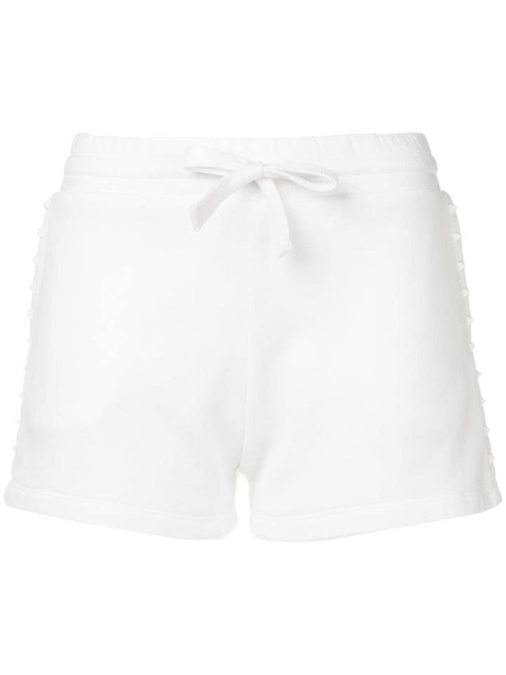 Valentino Rockstud Embellished Track Shorts - White