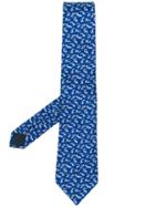 Lanvin Koi Fish Print Tie - Blue
