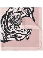 Valentino Tiger Print Scarf - Pink & Purple