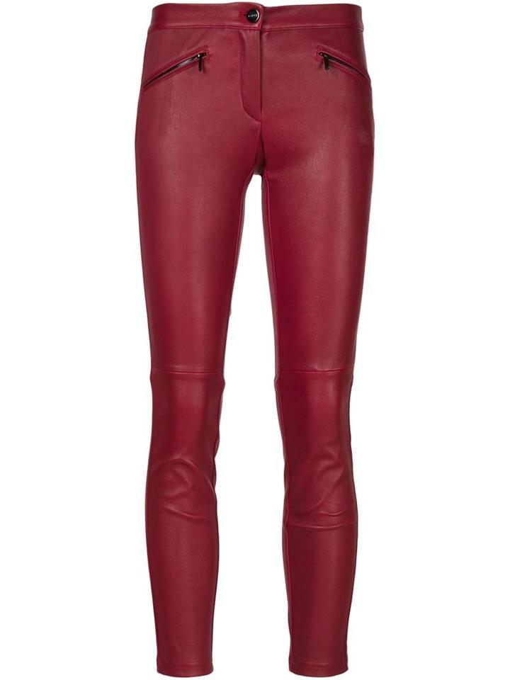 Barbara Bui Leather Skinny Trousers