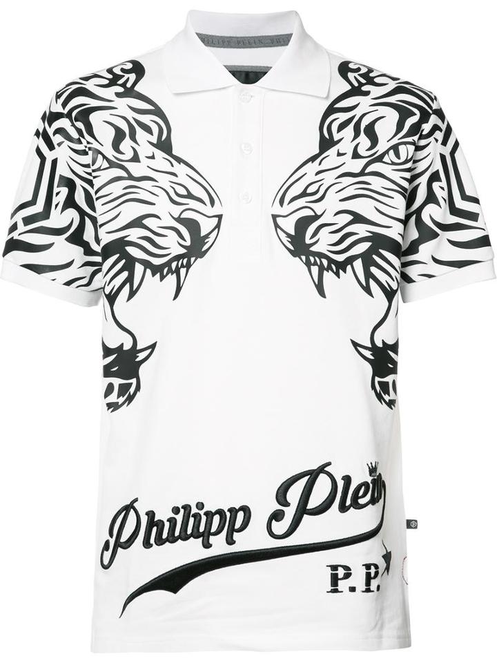 Philipp Plein Lost Polo Shirt, Men's, Size: Medium, White, Cotton