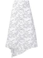 Ports 1961 Asymmetric Printed Skirt - White