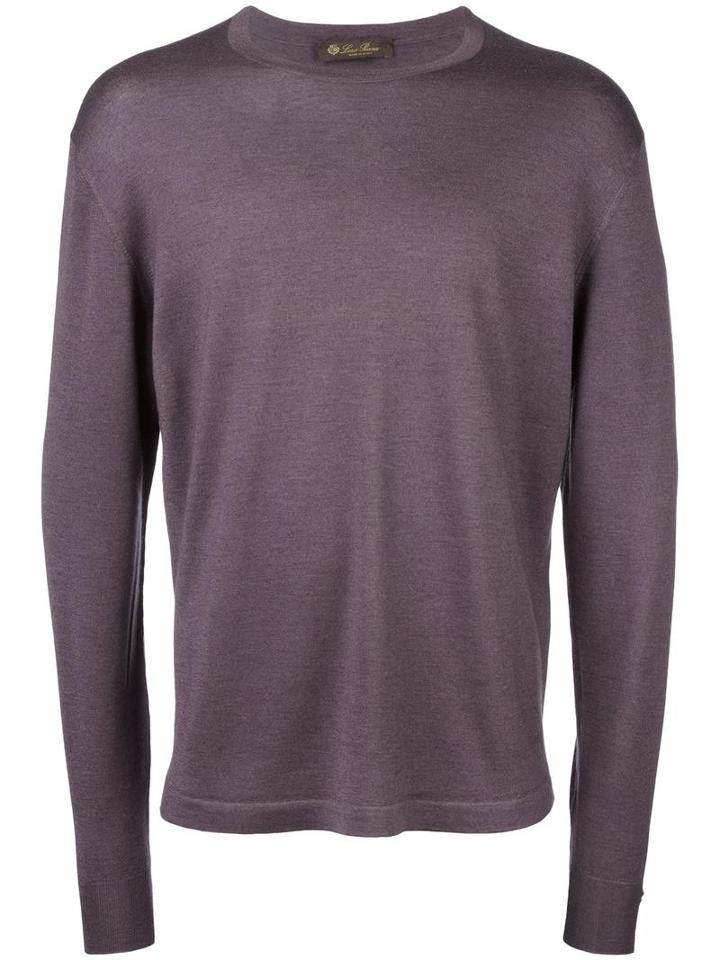 Loro Piana Crew-neck Jumper, Men's, Size: 48, Pink/purple, Silk/cashmere