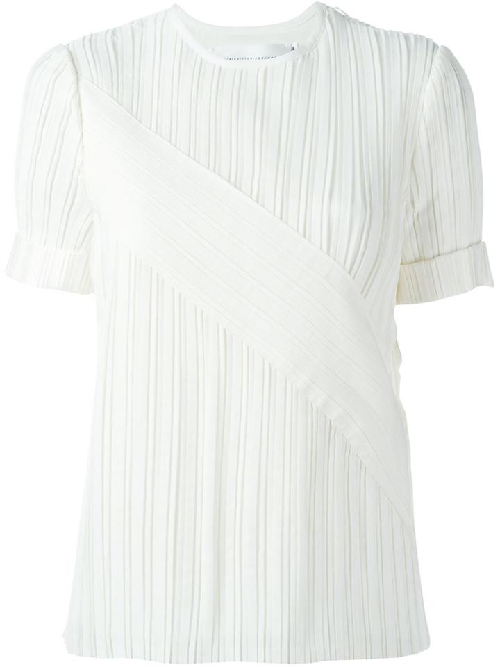 Victoria Victoria Beckham Shortsleeved Pleated Top
