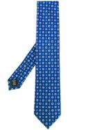Ermenegildo Zegna Naval Motif Silk Tie - Blue