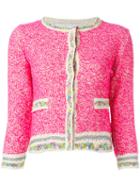 20:52 Three-quarters Sleeve Cardigan, Size: 40, Pink/purple, Cotton/nylon/polyester