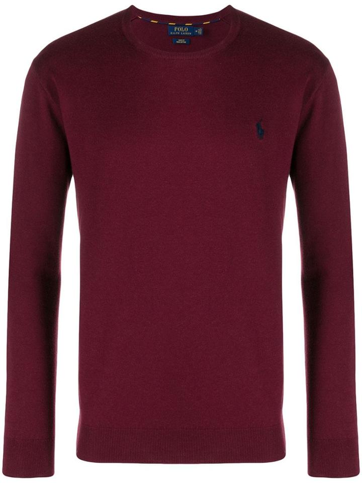 Polo Ralph Lauren Logo Fine Knit Sweater - Red
