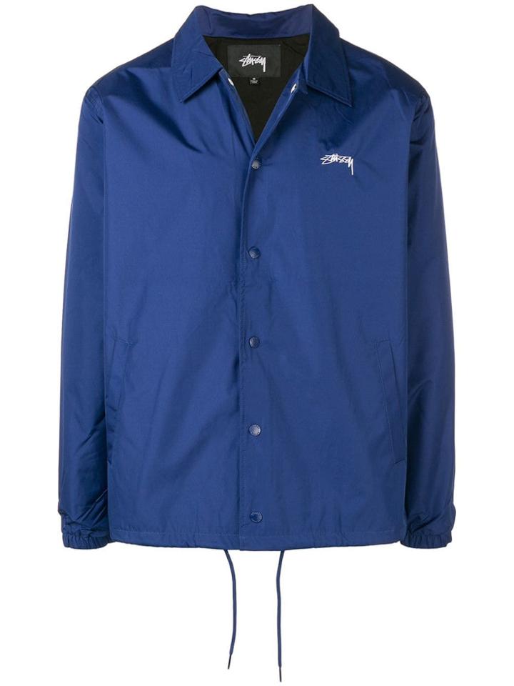 Stussy Logo Shirt Jacket - Blue