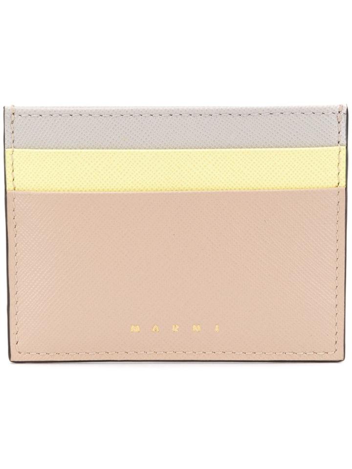 Marni Colour Block Card Holder - Neutrals