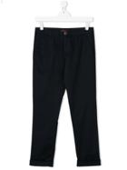 Paolo Pecora Kids Straight Leg Chinos - Blue