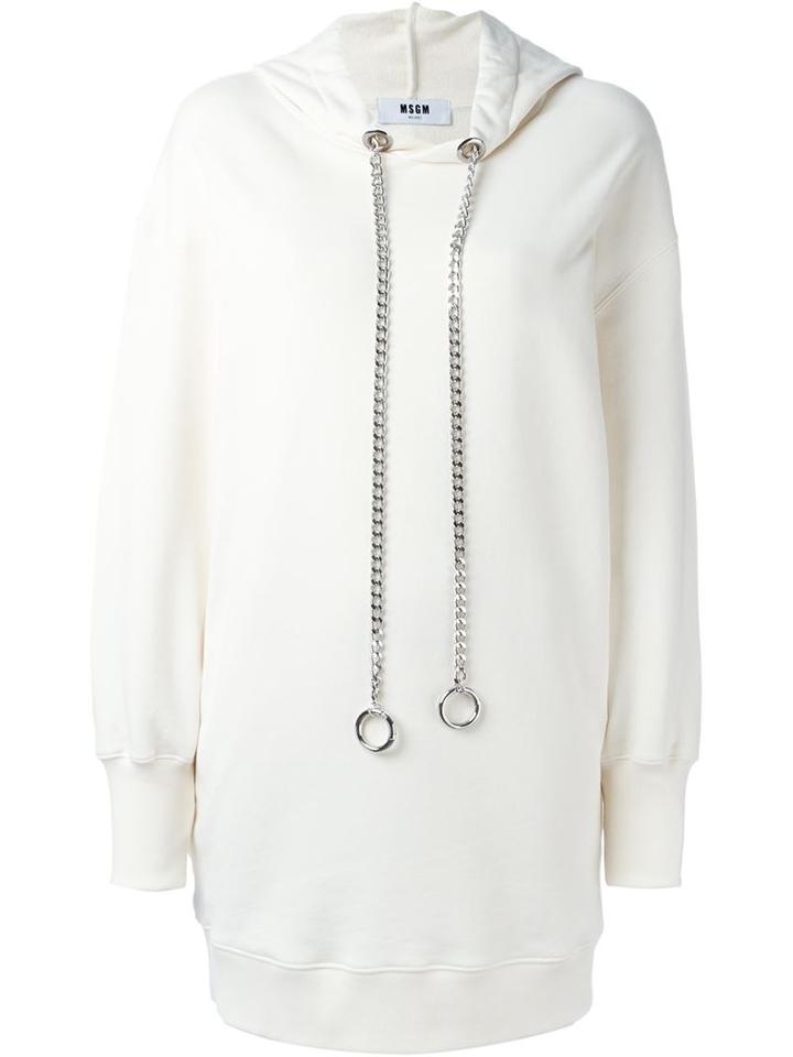 Msgm Chain Drawstring Sweatshirt