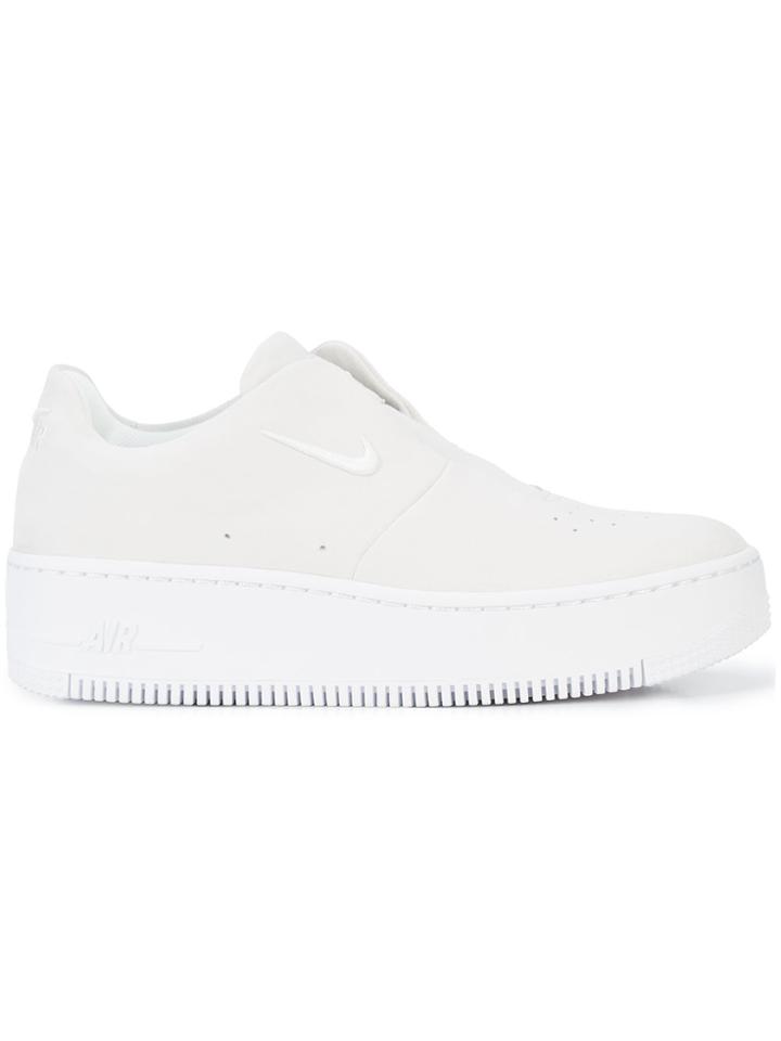 Nike Air Force One Laceless Sneakers - Grey